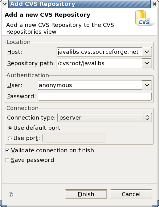 Setting up an Eclipse CVS Repository